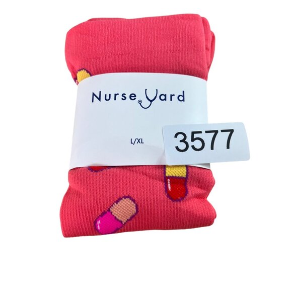 Compression Stockings Socks Womens Pill Print 20-30mmHg Pink L/XL - Picture 1 of 3